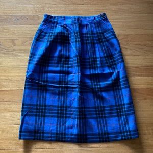 vintage Pendleton wool plaid skirt